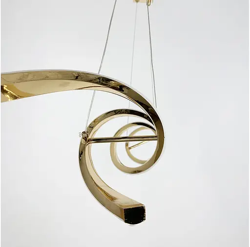 Видовжена люстра Gemo Led у золотому корпусі у двох розмірах Line.F Довжина 120 см - фото 6