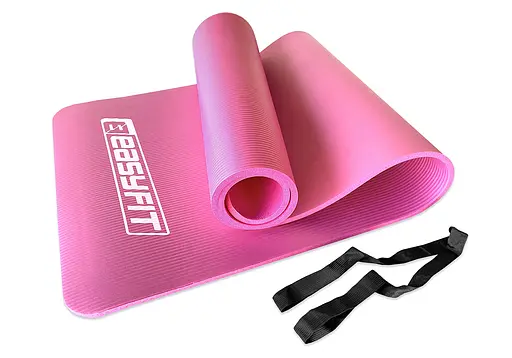 Коврик для фитнеса и йоги EasyFit NBR 10 мм Розовый (EF-1919-P) - фото 1