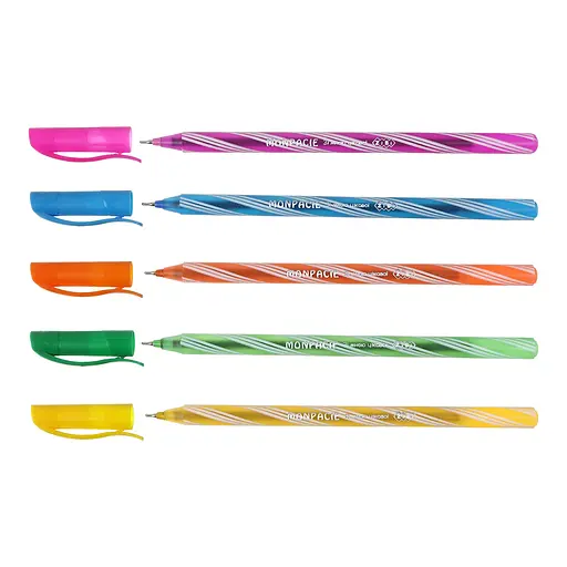 Ручка масляная, 0.5 мм, синяя, ассорти корпус, KIDS Line, 50 шт.