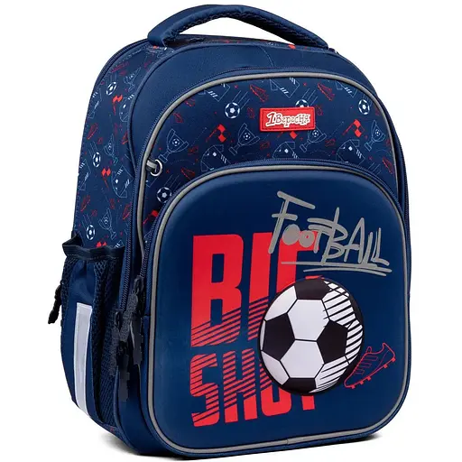 Школьный рюкзак 1Вересня каркасный S-106 Football синий - фото 1