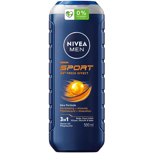 Гель для душу Nivea Men Спорт 3 в 1 для тіла, обличчя та волосся 500 мл (81083)