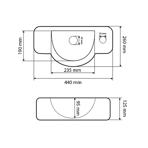 Умивальник VBI Rimella white накладний підвісний VBI-015618, Білий - фото 5