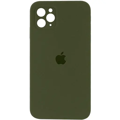 Чехол Epik Silicone Case Square Full Camera Protective AA для Apple iPhone 11 Pro Max 6.5 Зеленый/Dark Olive