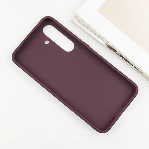 TPU чехол Epik Bonbon Metal Style для Samsung Galaxy S24/S25 Бордовый / Plum - фото 4