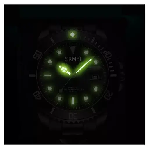 Часы мужские наручные Skmei 1779 на стальном браслете (Черные) - фото 3