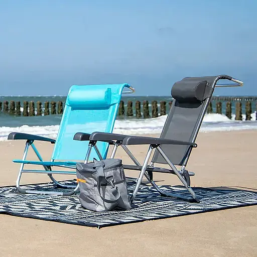 Крісло розкладне Bo-Camp Saint-Tropez блакитне (DAS303394) - фото 7