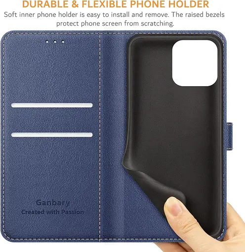 Чохол Ganbary для iPhone 12 / iPhone 12 Pro, [Чохол зі штучної шкіри преміум-клаумі] [Фліп-Чохол] [Кишеня для гаманця - фото 7