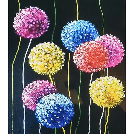 Алмазна мозаїка Strateg ПРЕМІУМ Яскраві кульбаби розміром 40х50 см (SK88217) - фото 1