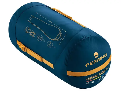 Спальний мішок Ferrino Lightec SM 1100/-3°C Blue/Yellow Left (86650IBB) - фото 2