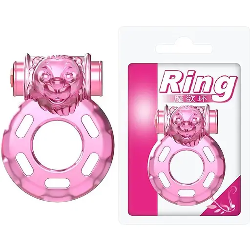 Эрекционное кольцо Lybaile с вибрацией Ring, BI-010084A, Розовый - фото 2