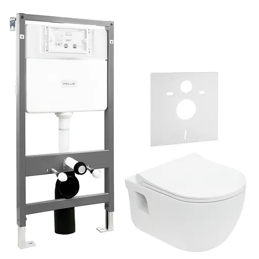 Комплект инсталляция 4 в 1 Volle Master Evo 212010 + унитаз Volle Altea Rimless 13-64-267 с сидением Soft Close, Белый - фото 1