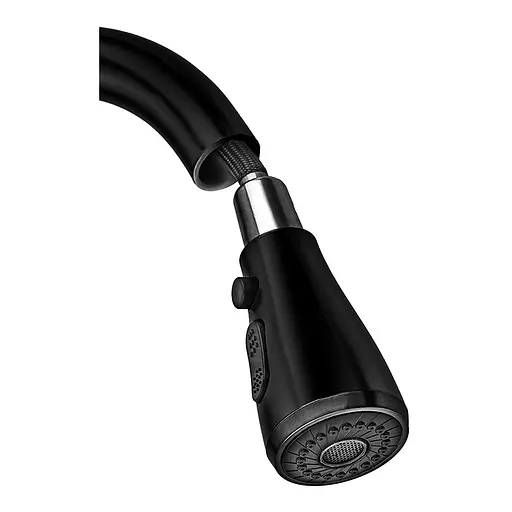 Смеситель для кухни с выдвижным изливом Zerix PUL-014 Black ZX5035 Черный матовый - фото 4