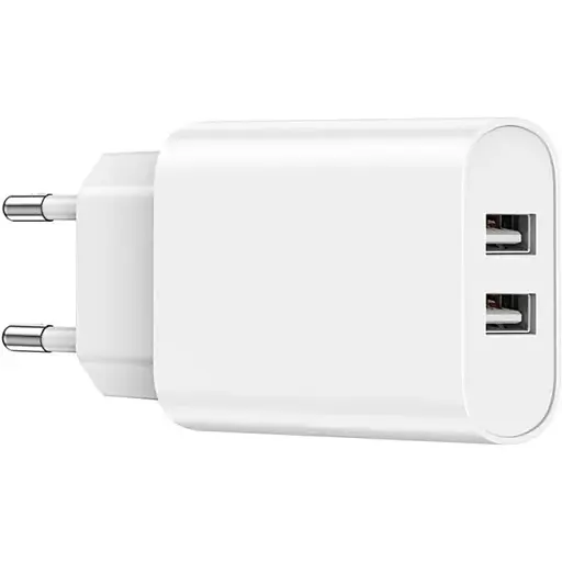 Сетевое зарядное устройство для Wiwu Wi-U003 Dual USB A Chager EU Plug Белый - фото 1