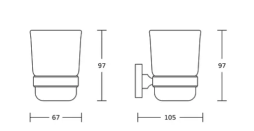 Склянка для зубних щіток VBI Uranus gold VBI-040404GL золотий - фото 2