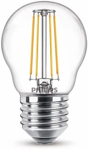 2 шт Светодиодная лампа Philips Premium Lustre [E14 Edison Screw] 4,3 Вт – эквивалент 40 Вт, теплый белый (270 - фото 3