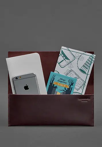 Кожаный тревел-кейс Voyager 1.0 Krast бордовый - фото 3