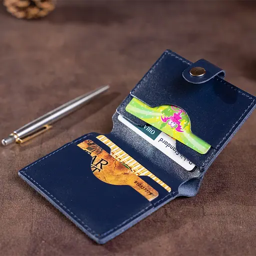 Мужской кожаный кошелек Shvigel 10х8.5х1 см acs0015128 - фото 7