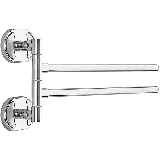 Тримач для рушника поворотний Zerix 2 планки AFB-0112 ZX5044 Хром - фото 1