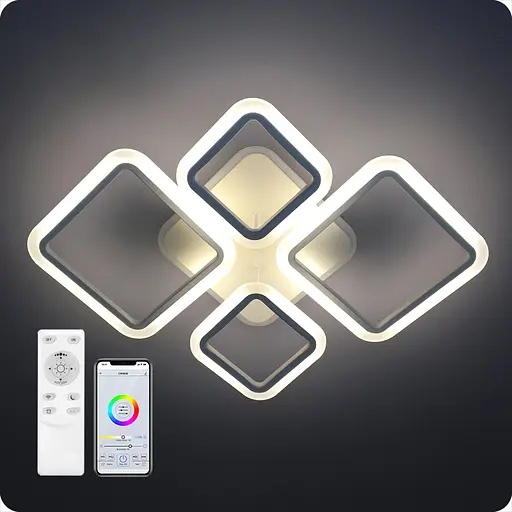 Люстра світлодіодна 517 Xlight RGB з пультом 90Вт Білий (02032) - фото 2