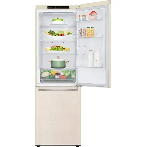 Холодильник LG с нижним морозильным отделением 186x60х68 холод.отд. 234 л мороз.отд. 107 л 2дв. А+ NF инв. диспл внутр. бежевый - фото 4