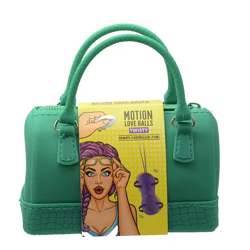 Вагинальные шарики с вибрацией FeelzToys Motion Love Balls Twisty, 8 см, фиолетовый - фото 4