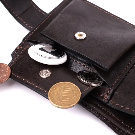 Практичный портмоне из люксовой зернистой кожи флотарий Grande Pelle 12х9х3 см acs0029595 - фото 9