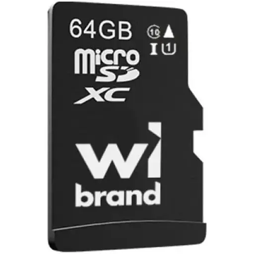 Карта памяти Wibrand microSDXC, 64Gb, Class10 UHS-I U1, без адаптера (WICDXU1/64GB) - фото 1