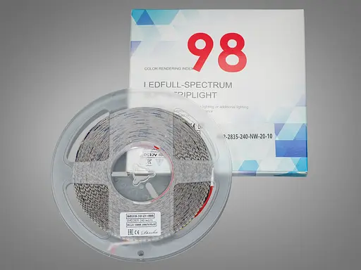Світлодіодна стрічка 12В, 240 діодів на метр, 10мм, нейтральний - фото 2