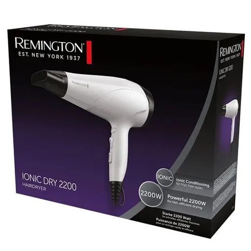 Фен Remington D3194, White/Black, 2200W, 2 швидкості, 3 режими, іонізація, стандартний концентратор (11мм) (45760560100) - фото 3