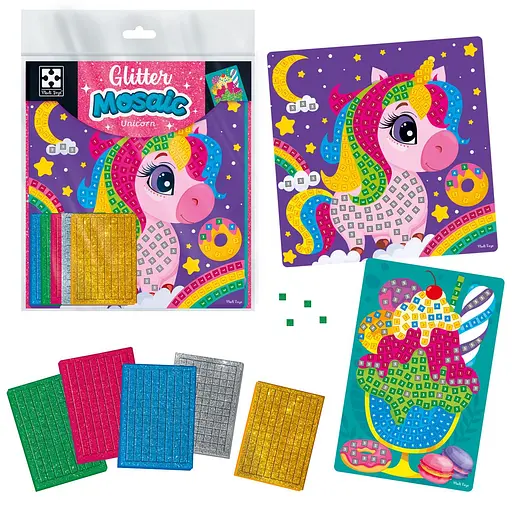 Набор для творчества Vladi Toys с блестящей мозаикой Единорог и мороженое, VT4511-12