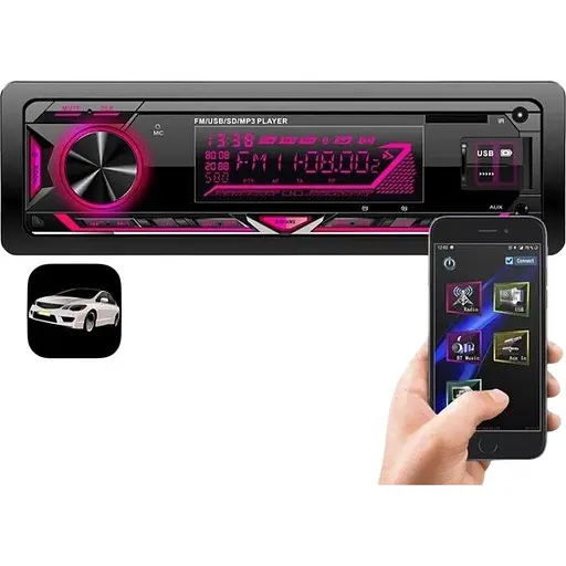 Автомобільна Bluetooth магнітола Cyclone MP-1067 мультимедійний центр універсальний - фото 1