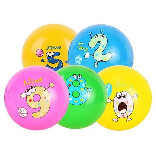 М’яч, BT-PB-0185, 60 г, 9 дюймів, цифри (В асортименті) - фото 2