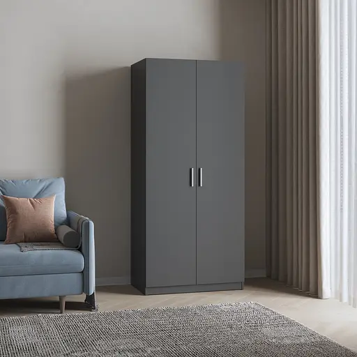 Шкаф для одежды Vays, 2-х дверный шкаф M-54 Антрацит