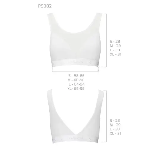 Топ с прозрачной вставкой Passion PS002 TOP white L - фото 4