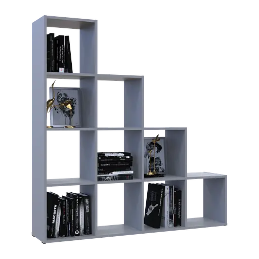 Стеллаж Doros Степь 4х4 Серый открытый 136.2х28.8х140.7 (41516179) - фото 5