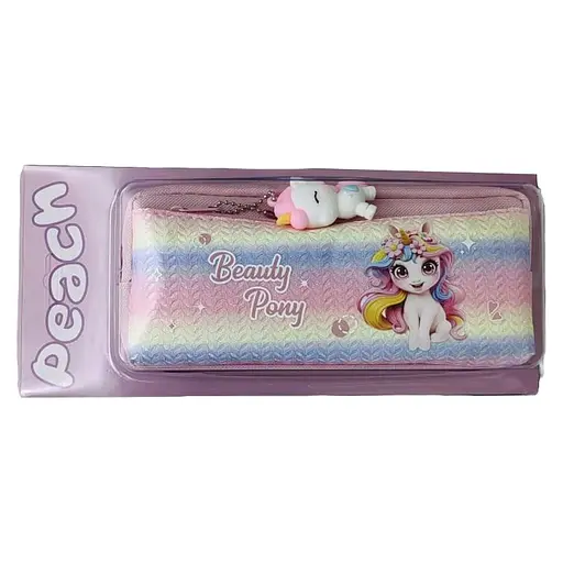 Пенал-косметичка із підвіскою Єдиноріг, 2 змійки, 8597 (В асортименті)