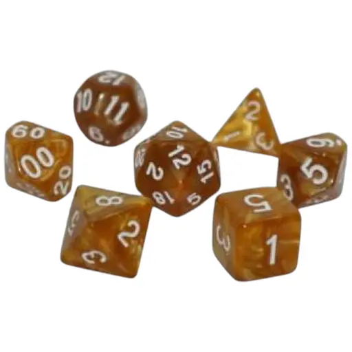 Набір кубиків Pearl 7 Dice Set - Gold , 7 шт. (g7dpearl01)