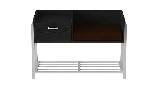 Банкетка з тумбочкою Бланка 540x1000x320 метал Сірий ДСП Сосна Кембра 16мм FRD-103040 - фото 4