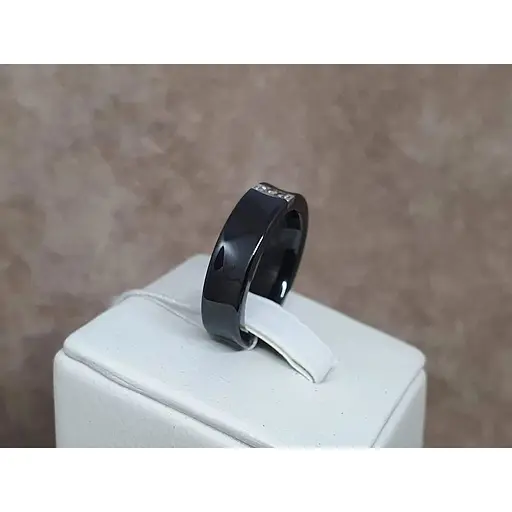 Срібне кільце Aurora з керамікою і фіанітами. С1140Ч 17,5 - фото 4