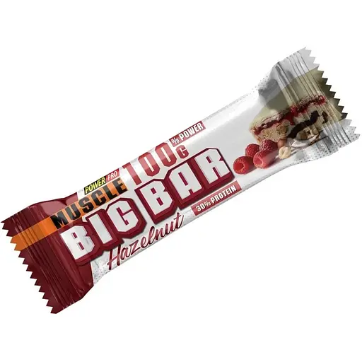 Батончик Power Pro Muscle Big Bar 30% Protein 100 г Фундук - фото 1