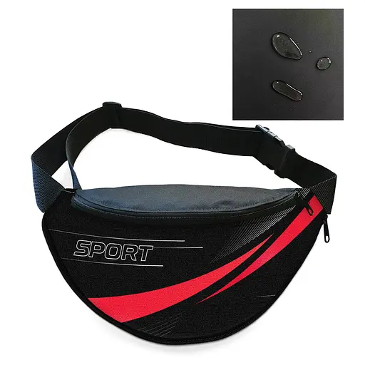 Сумка-бананка Sport мужская/женская спортивная 32×16 см с расширителем поясная сумка или сумка через плечо (3749)