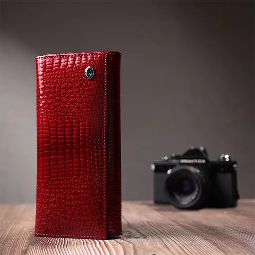 Кожаный женский кошелек ST Leather 18х9.5х2.5 см acs0029431 - фото 9