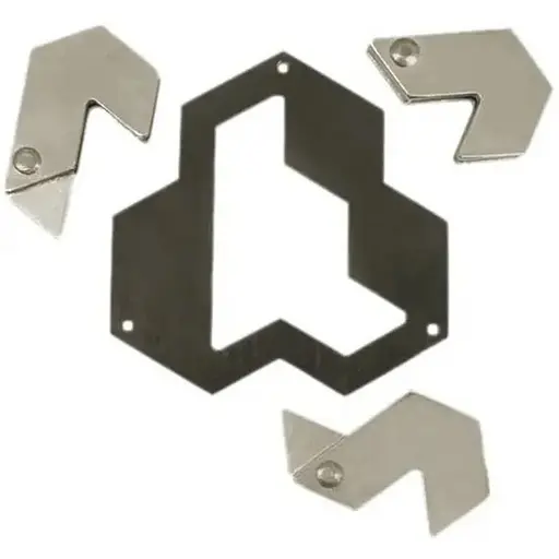 Головоломка из металла Huzzle Hexagon Cast Puzzle 4 звезды 473742 - фото 2