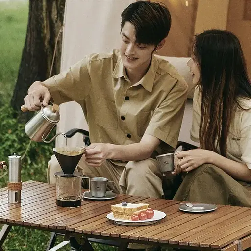 Набір кемпінгового посуду Naturehike NH21SJ001 (кухоль + блюдце + ложка) нержавіюча сталь - фото 5