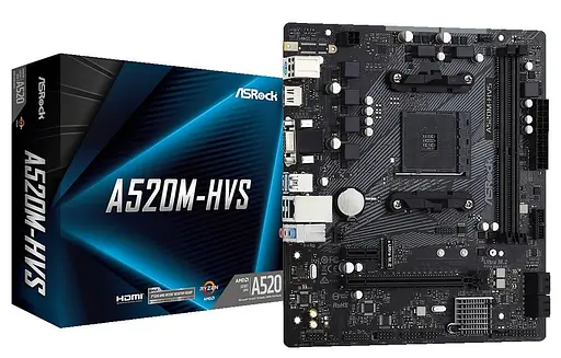 Материнская плата AsRock A520M-HVS (A520M-HVS) (Socket AM4, AMD A520, Micro-ATX) - фото 5
