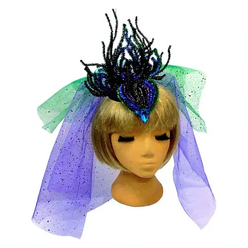 Капелюшок Павич з фатою - фото 1