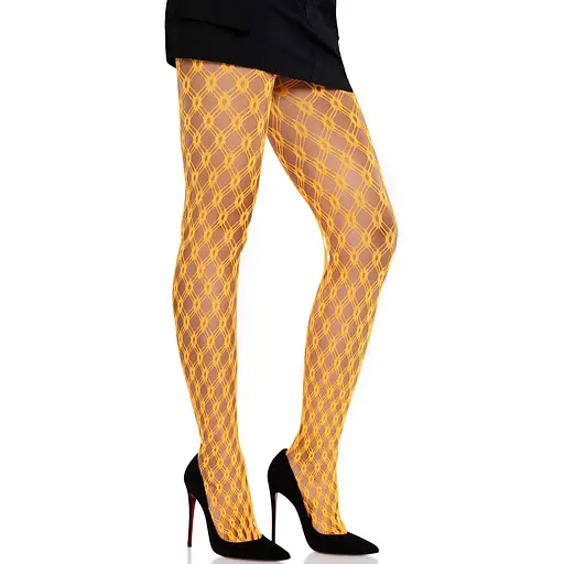 Колготки Leg Avenue Eyelet Net Tights Neon Orange One Size - фото 4