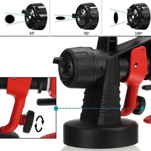 Акумуляторний фарборозпилювач Cordless Paint Spray Gun 0.8L 400W Red - фото 2