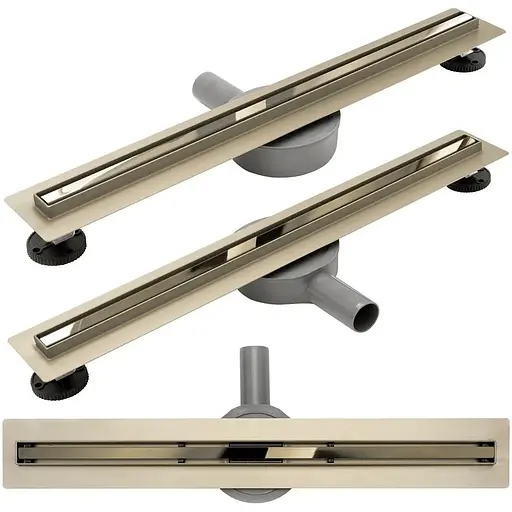 Душовий канал Rea Neo Slim mirror gold pro 60 см REA-G5698 - фото 1