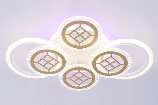 Люстра світлодіодна VALESO V K39928-4+2+1 WT+gold з пультом - фото 4